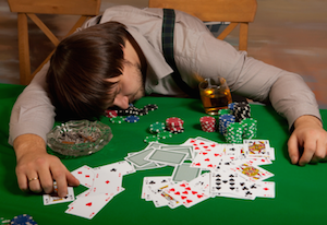 Image result for sleeping at poker table images