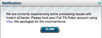 Full Tilt Poker Echecks Down